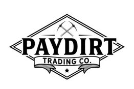 Logo of Paydirt Trading Co. featuring crossed pickaxes above the text, with a star below.