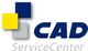 Logo mit gelbem, blauem, grauem Quadrat und Schriftzug "CAD ServiceCenter".