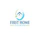 Logo of First Home Cleaning with a house, broom, and circular swoosh.