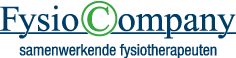 Logo van FysioCompany met de tekst "samenwerkende fysiotherapeuten".