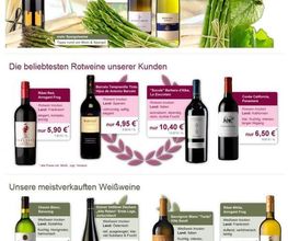 Die Startseite des Weinhandel Weisbrod & Bath