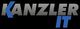 Text "KANZLER IT" in Blau und Grau auf schwarzem Hintergrund.
