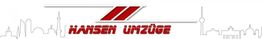 Logo von Hansen Umzüge mit stilisiertem Stadtbild und roten Schrägstreifen.
