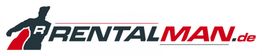 Logo mit stilisierter Figur links, Text "Rentalman.de" in Schwarz und Rot daneben.