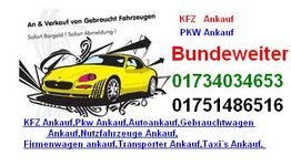 Grafik eines gelben Autos mit Text zu KFZ-Ankauf und Telefonnummern.