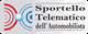 Logo del "Sportello Telematico dell’Automobilista" con grafica a onde rosse e blu.