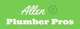 Green logo with text: "Allen Plumber Pros" and a water droplet inside a gear icon.