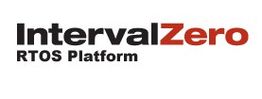 Logo with "IntervalZero RTOS Platform" in black and red text on a white background.