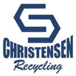 Christensen Recycling logo with stylized "CR" initials in blue.