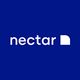 White "nectar" logo on blue background with a white rounded square icon.