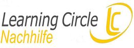 Logo mit Text: Learning Circle Nachhilfe, gelbes LC-Design rechts.