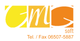 Logo mit gelben und orangefarbenen Buchstaben "cms soft". Text: "Tel./Fax 06507-5887".