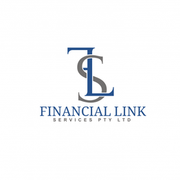 Logo of Financial Link Services with stylized blue and gray letters.