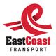 Logo of East Coast Transport with a stylized red "E" and black and red text.