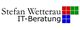 "Logo von Stefan Wetterau IT-Beratung mit bunten quadratischen Grafiken rechts."