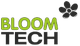 Logo mit Schriftzug "BLOOM TECH" in Grün und Schwarz, daneben ein schwarzes Blütensymbol.